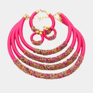 Handmade African beaded necklace