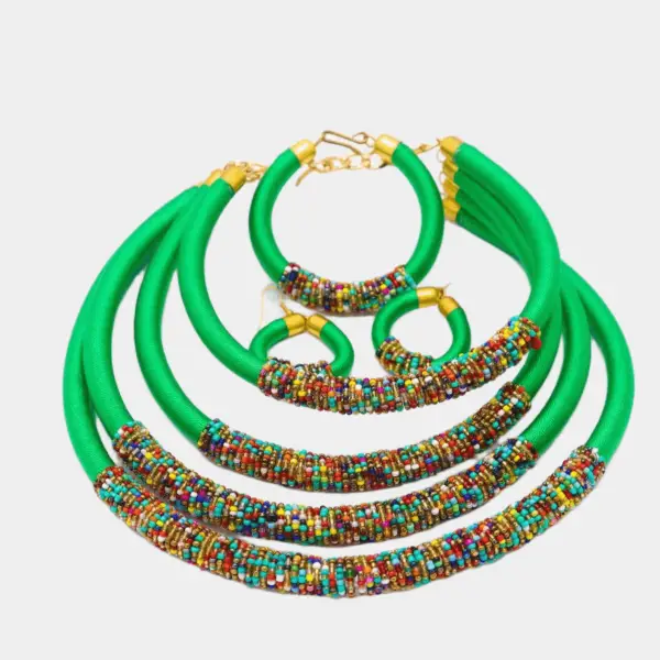 Handmade African beaded necklace