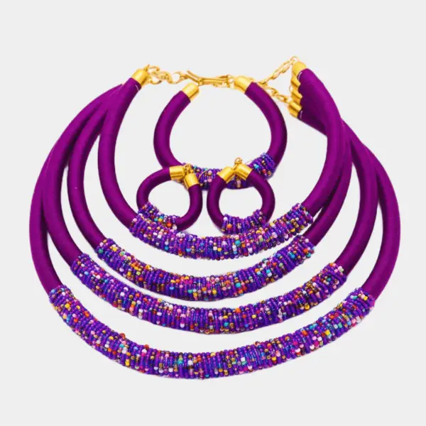 Handmade African beaded necklace