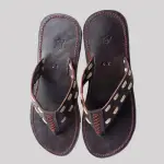 handcrafted leather sandals with braided strap design